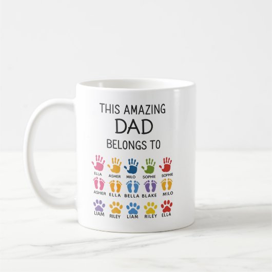 Personalized This Amazing Dad Belongs To | Custom  Koffiemok (Links)