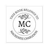 Personalized This Book Belongs To Book Lovers Zelfinktende Stempel (Design)