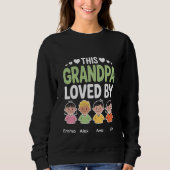 Personalized This Grandpa Loved By – Custom Kids  Trui (Voorkant)