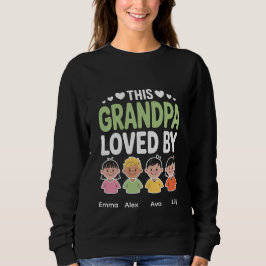 Personalized This Grandpa Loved By – Custom Kids  Trui