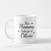 Personalized This Mommy Belongs To Kid Name Koffiemok (Links)
