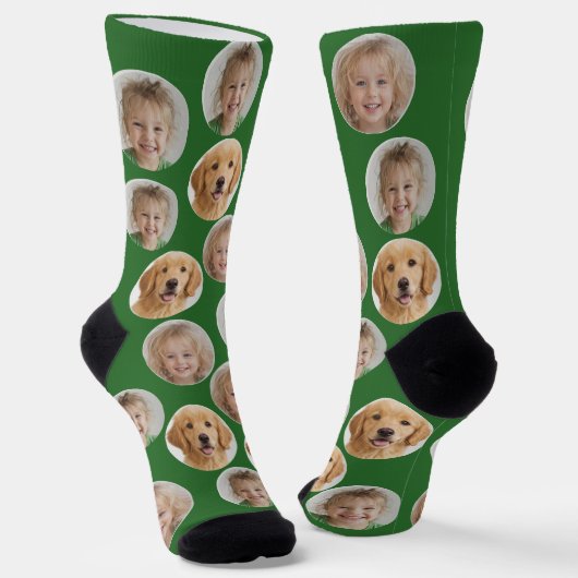 Personalized Three-Photo Face Socks | Custom Gift Sokken (Gebogen)
