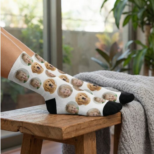 Personalized Three-Photo Face Socks | Custom Gift Sokken
