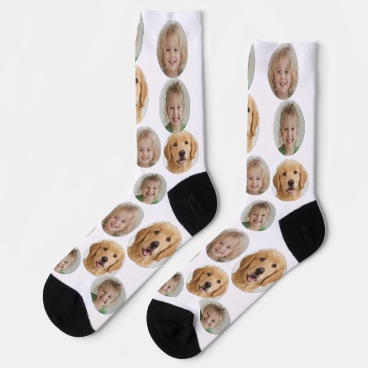Personalized Three-Photo Face Socks | Custom Gift Sokken (Links)
