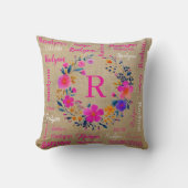 Personalized Throw Pillow Add Your Name  Kussen (Voorkant)