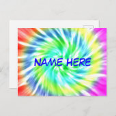 Personalized Tie Dye Postcard Briefkaart (Voorkant / Achterkant)