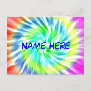 Personalized Tie Dye Postcard Briefkaart