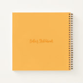 Personalized Tiger Sketchbook - Yellow Notitieboek (Achterkant)