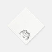 Personalized ’Til Death Wedding Shot Glass Servet (Hoek)