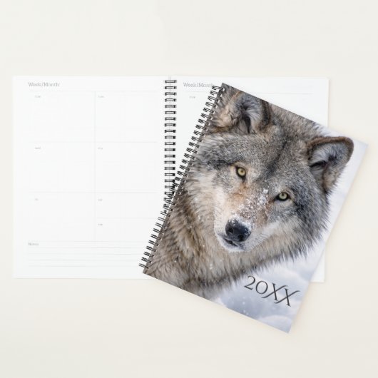 Personalized Timber Wolf  Planner (Display)