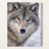Personalized Timber Wolf  Planner (Achterkant)