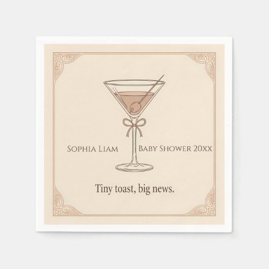 Personalized Tiny Toast Big News Servet (Voorkant)