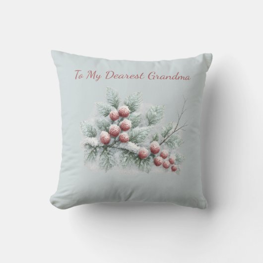 Personalized To My Dearest Grandma Frosted Winter  Kussen (Voorkant)