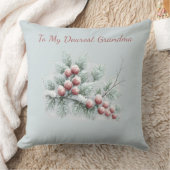 Personalized To My Dearest Grandma Frosted Winter  Kussen (Deken)