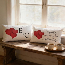 Personalized Together Every Day Adventure Monogram Kussen