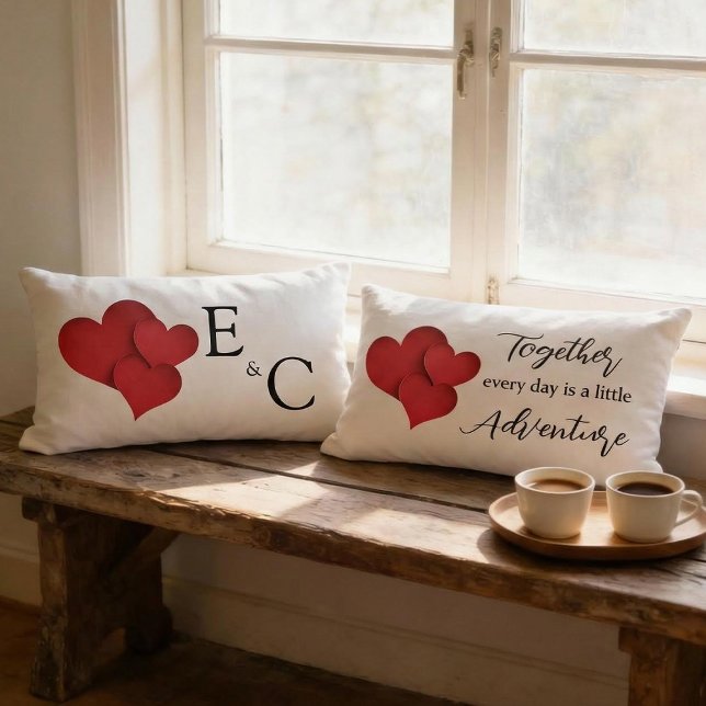 Personalized Together Every Day Adventure Monogram Kussen (Creator heeft geüpload)