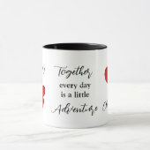 Personalized Together Every Day Adventure Quote Mok (Midden)