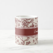Personalized Toile De Jouy Mug Custom Name Date Gi Koffiemok (Center)