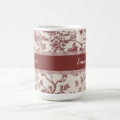 Personalized Toile De Jouy Mug Custom Name Date Gi Koffiemok (Center)