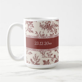 Personalized Toile De Jouy Mug Custom Name Date Gi Koffiemok