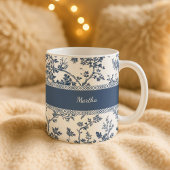 Personalized Toile De Jouy Mug Custom Name Date Koffiemok