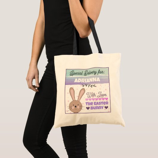 Personalized Tote Bag from Easter Bunny (Voorkant (product))