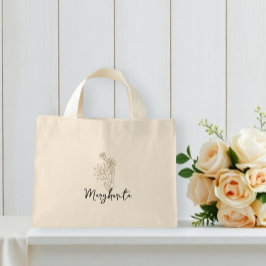 personalized tote bags with flowers mini tote bag