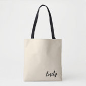 Personalized Tote, Bridesmaid Gift, Custom Name Tote Bag (Voorkant)