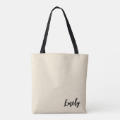 Personalized Tote, Bridesmaid Gift, Custom Name Tote Bag (Achterkant)