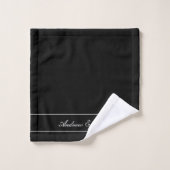 Personalized Towel Set, Elegant White, Classic Bad Handdoek (Wasdoekje)