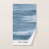 Personalized Towel Set, Shaded Blue Ombre, Elegant Bad Handdoek (Handdoek)