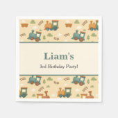 Personalized Train Birthday Party Servet (Voorkant)