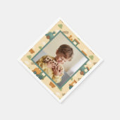 Personalized Train Birthday Photo Servet (Hoek)