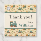 Personalized Train Birthday Thank You Bedankjes Labels (Voorkant)