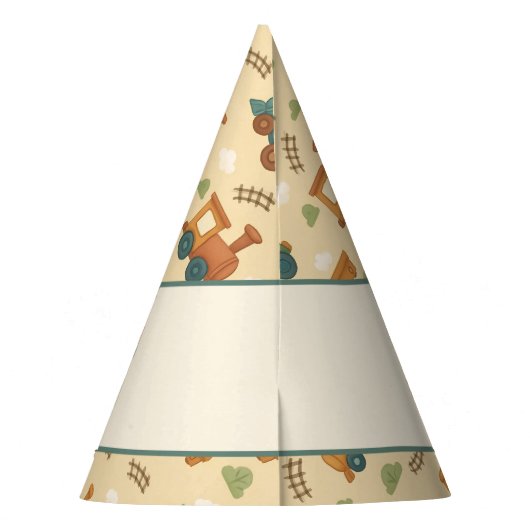 Personalized Train Kid Birthday  Feesthoedjes (Achterkant)