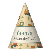 Personalized Train Kid Birthday  Feesthoedjes (Voorkant)