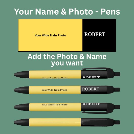 Personalized Train Photo Pen