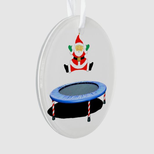 Personalized Trampoline Holiday Gift Ornament (voorkant)