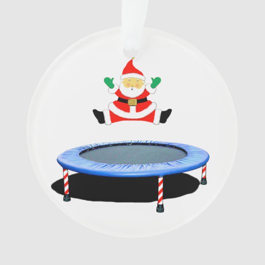 Personalized Trampoline Holiday Gift Ornament (voorkant)