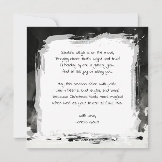 Personalized Transgender Christmas Poem Feestdagenkaart (Achterkant)