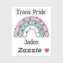 Personalized Transgender Rainbow | LGBTQIA+  Sticker