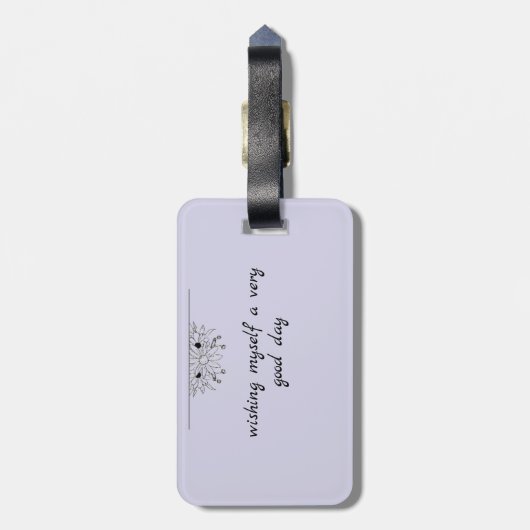 “Personalized Travel Luggage Tag” Bagagelabel (Achterkant verticaal)