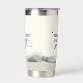 Personalized Travel Motivation Quote | The World  Geïsoleerde Drinkbeker (Links)