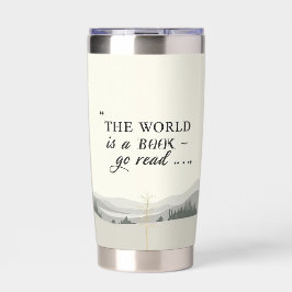 Personalized Travel Motivation Quote | The World  Geïsoleerde Drinkbeker