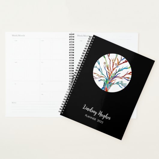 Personalized Tree of Life Black Planner (Display)