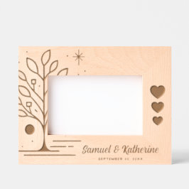 Personalized Tree of Life Wood Anniversary  Gegraveerde Lijstjes