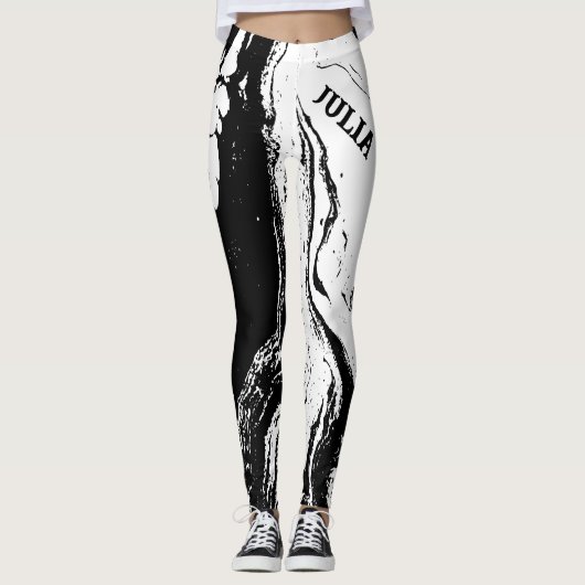Personalized Trendy Abstract Design Leggings (Voorkant)