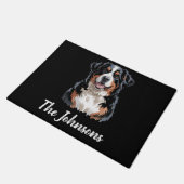 Personalized Trendy  Bernese Mountain Dog  Deurmat (Schuin)