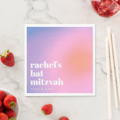 Personalized Trendy Lavender Purple Bat Mitzvah Servet (Insitu)