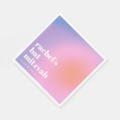 Personalized Trendy Lavender Purple Bat Mitzvah Servet (Hoek)